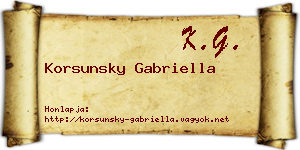 Korsunsky Gabriella névjegykártya
